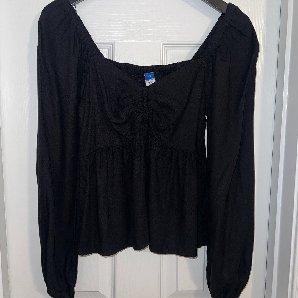Old Navy Shirred Crepe Top